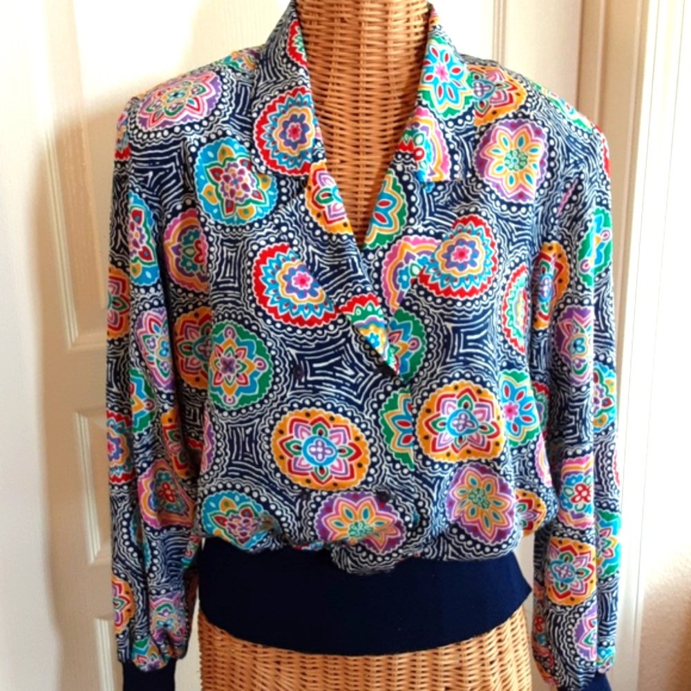 Vintage Castleberry Double Breasted Top